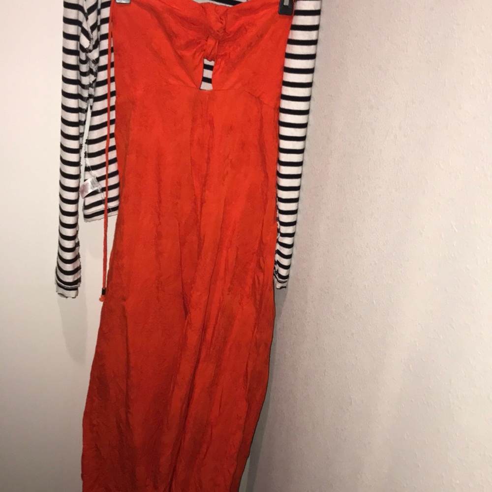 Anthropology  halter jumpsuit with keyhole